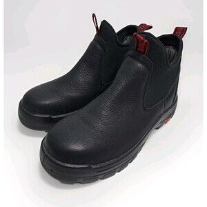 Rockrooster Mens 11 WIDE Bakken 6" Soft Toe Black Waterproof Boots Slip On Work